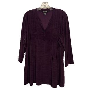 Plus size 2X Top womens Ellie McCarthy pullover tunic shirt stretch